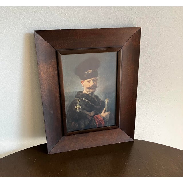 Early 20th Century Antique Framed Print of Rembrandt's "A Polish Nobleman" - Krumbholz Fine Arts Milwaukee For Sale - Image 5 of 15