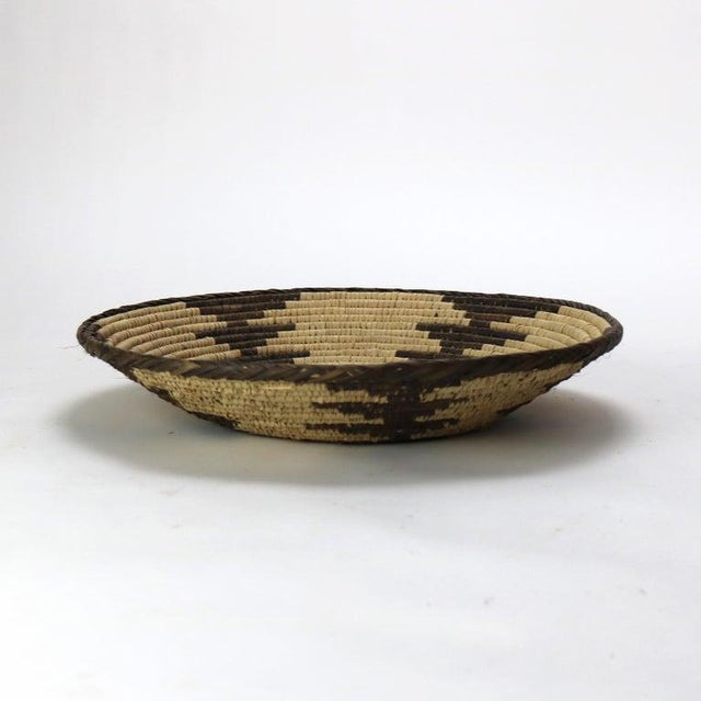 Wood Vintage Southwest Native American Woven Reed Basket 20thC For Sale - Image 7 of 10