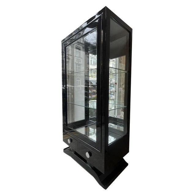 Art Deco 3-Sided Glazed Showcase For Sale - Image 10 of 10