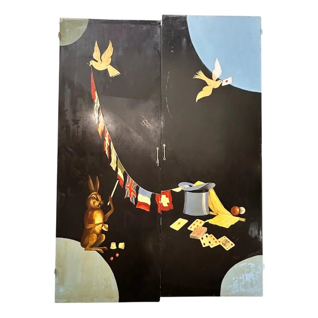 Painted Magic Panels by Aldo Franceschini for Max Dif, France, 1970s, Set of 2 For Sale