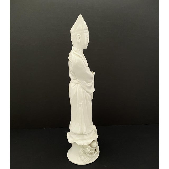 Early 20th C. Blanc DeChine Chinese Figurine-Immortal Taoist Male Statue Dehua Kilns in Fjjian China For Sale In Philadelphia - Image 6 of 18