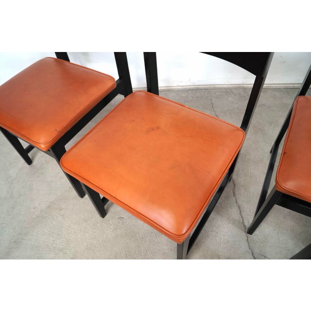 1950’s Mid-Century Modern Leather Dining Chairs - Set of 6 For Sale - Image 12 of 12