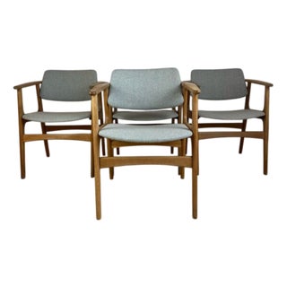 Vintage Danish Teak Armchairs, 1960s, Set of 4 For Sale