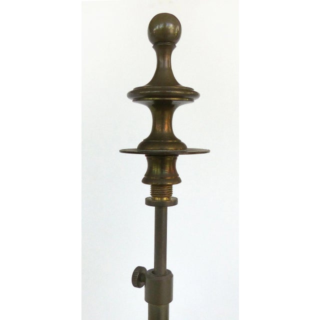 Offered for a sale is a heavy, solid brass candelabra, electrified and mounted as a table lamp. This well-crafted and...