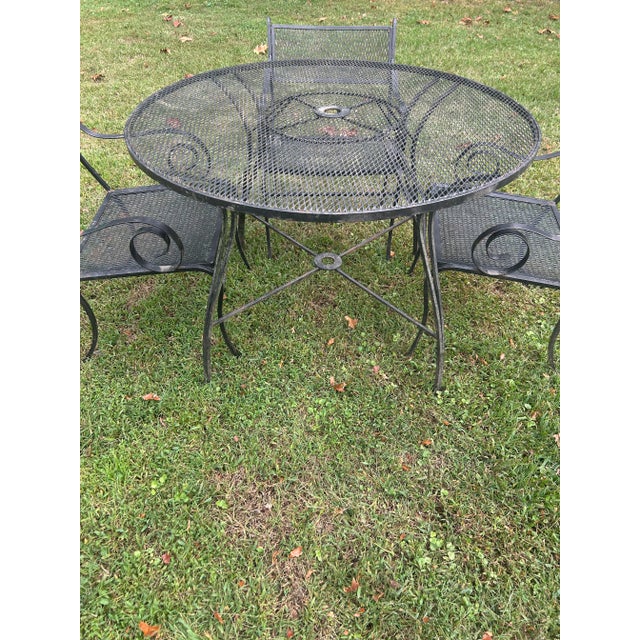 1950s 50's Wrought Iron Outdoor/Indoor Salterini Garden Dinette Set by Tempestini, Attributed For Sale - Image 5 of 7