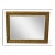 Gold Framed Rectangular Beveled Glass Mirror For Sale