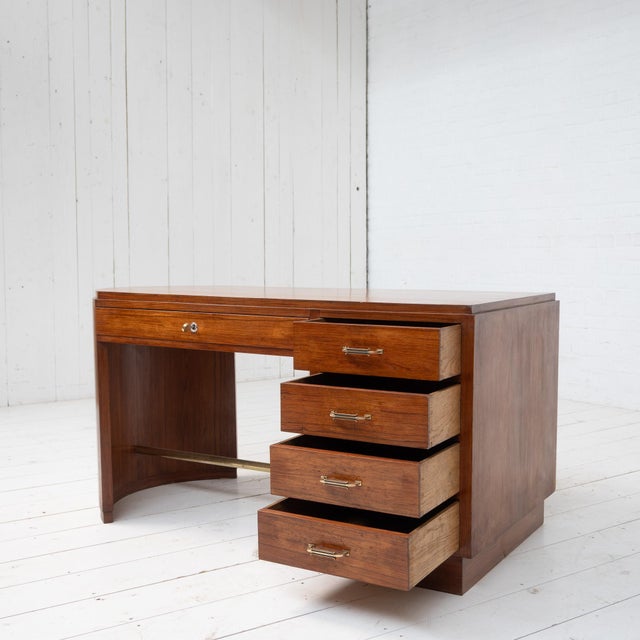 French Art Deco Rosewood Desk, 1920 For Sale - Image 6 of 15
