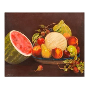 Jon Lightfoot “Gorky’s Plate” Original Still Life Oil Painting on Canvas Linen