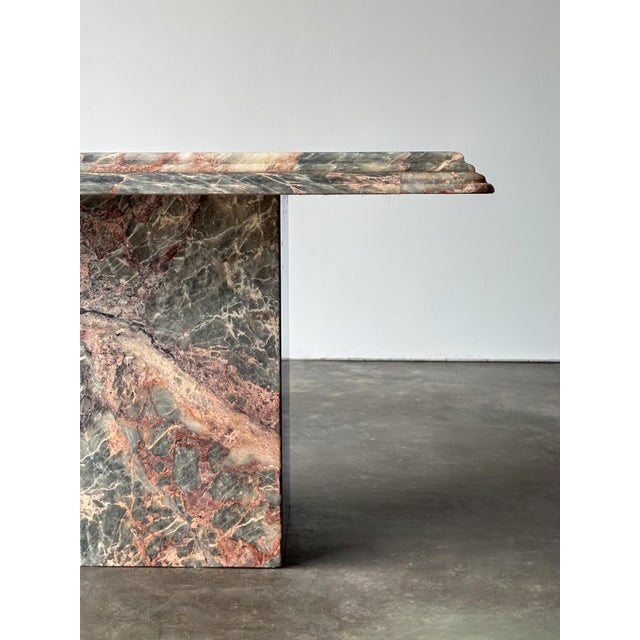 Fior Di Pesco Marble Plinth Side Table, Italy, 1980s For Sale - Image 12 of 18