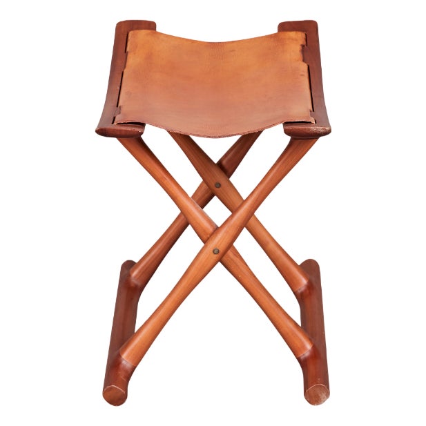 Egyptian Stool by Ole Wanscher for PJ Møbler, 1950s For Sale