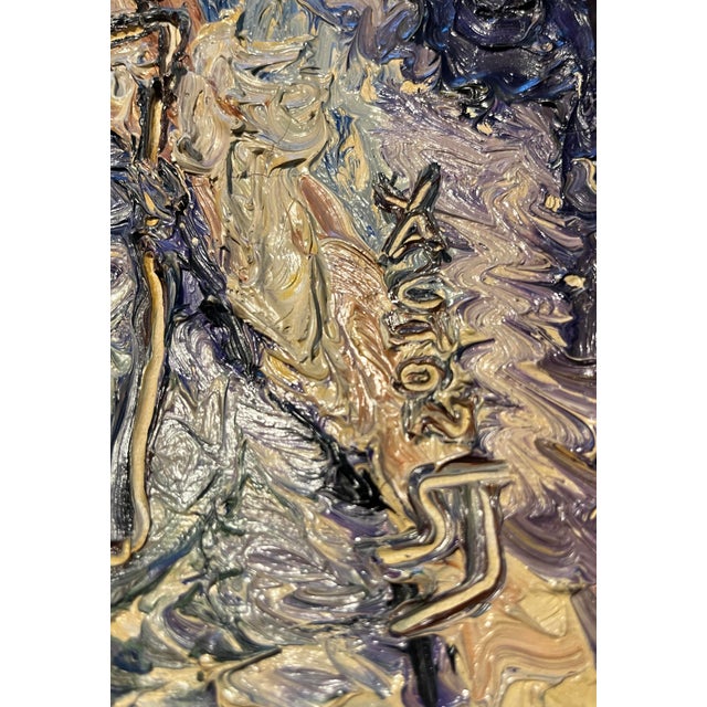 1964 Andrew William Vachon s.j. "Register Rock" Original Oil Canvas Impasto Painting For Sale - Image 9 of 13