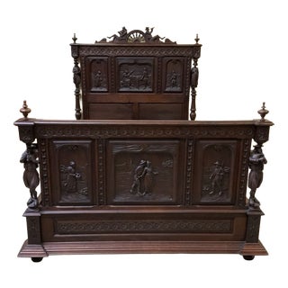 Antique Bed, Brittany, France, 1880 For Sale