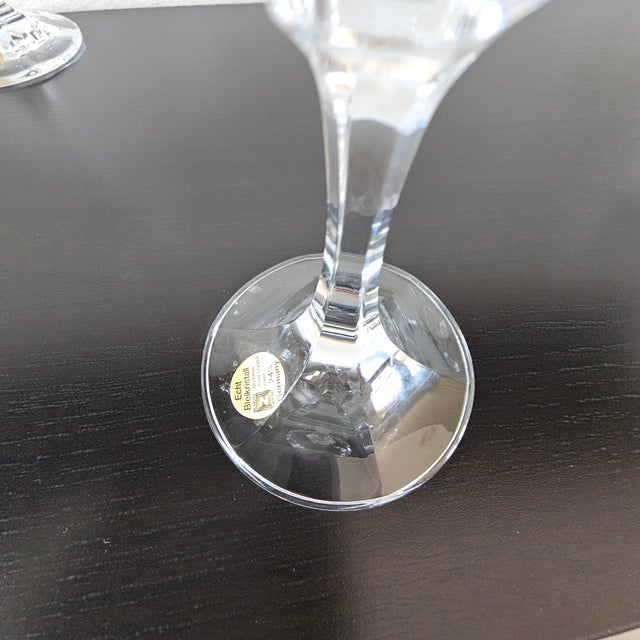1980s Schott Zwiesel German 24% Lead Crystal Wine Goblets - Set of 6 For Sale In Los Angeles - Image 6 of 6