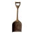 Rustic Farmhouse Country Antique Wooden Carved Shovel D-Handle For Sale