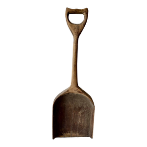 Rustic Farmhouse Country Antique Wooden Carved Shovel D-Handle