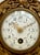 Antique French Gilt Bronze Cartel Clock With Floral Enamel Dial For Sale - Image 4 of 5