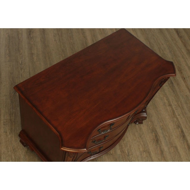 Brown Georgian Style Cherry Serpentine Chest of Drawers For Sale - Image 8 of 13