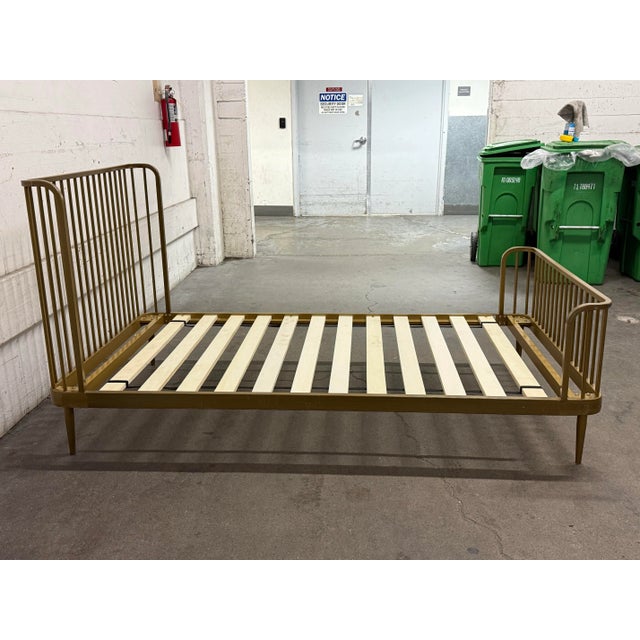 Crate & Barrel Crate & Barrel Wembley Kids Twin Antique Brass Bed For Sale - Image 4 of 12