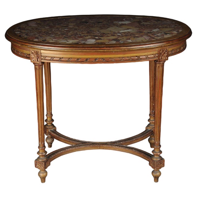 Louis XVI Salon Table in Beech For Sale