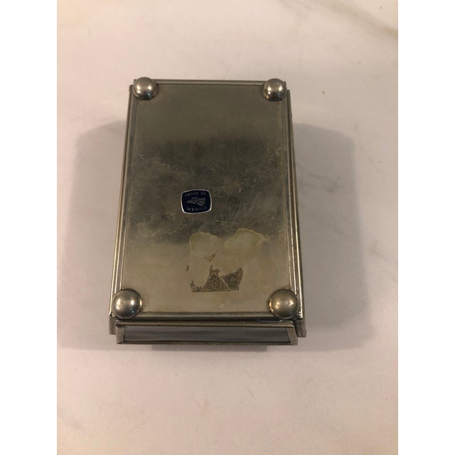 Metal Mexican Purple Decorative Box With Mirrored Insert For Sale - Image 7 of 7