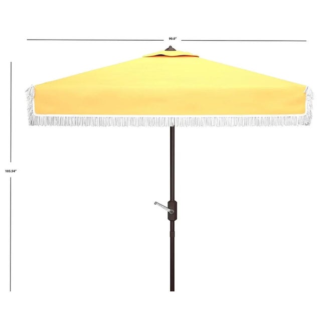 Contemporary Milan 7.5 Square Umbrella - Yellow For Sale - Image 3 of 4