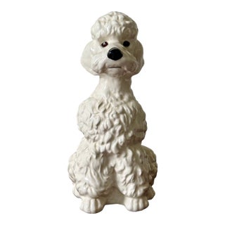 Handmade Ceramic White Poodle For Sale
