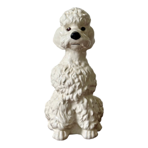 Handmade Ceramic White Poodle