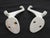 Pair of Vintage White Enameled Cast Iron Shelf Brackets For Sale - Image 6 of 6