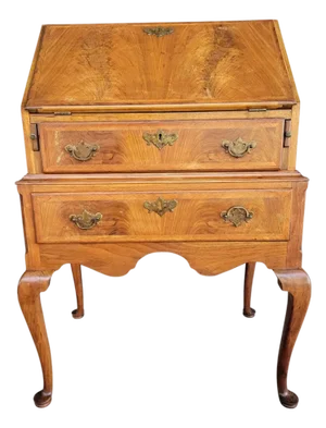 Antique Queen Anne Secretary Desk 19th Century