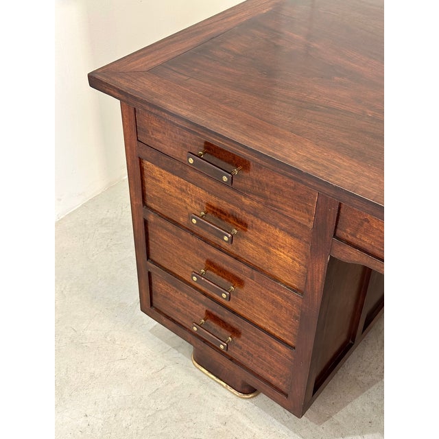 Walnut Desk in the style of Paolo Buffa, 1950s For Sale - Image 9 of 18