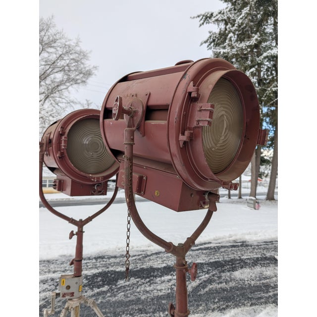 Mole-Richardson Stage Lights | Hollywood Studio Spotlights on Crank Stands For Sale - Image 9 of 18