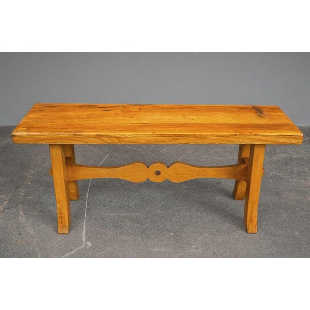 Biedermeier Style Bench in Beech Wood, Early 20th Century For Sale - Image 12 of 14