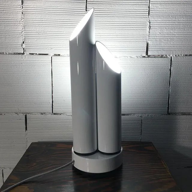 Metal Space Age 3-Cylinder Table Lamp, Italy, 1960s For Sale - Image 7 of 13