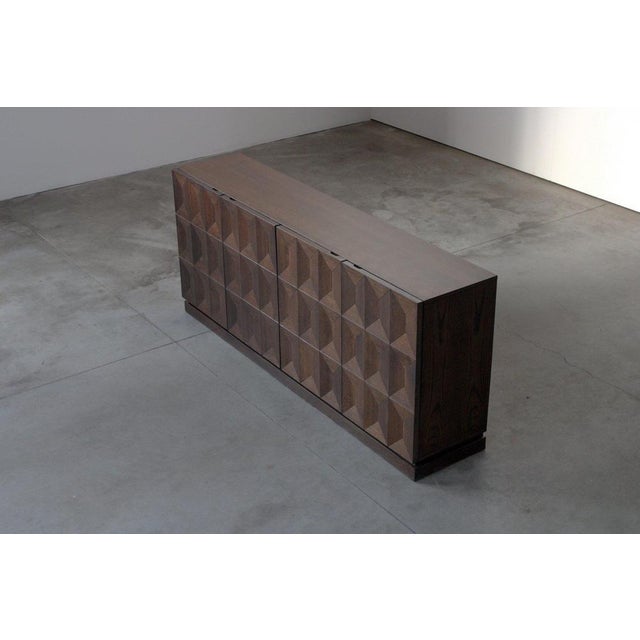 Vintage Belgian Diamond Patterned Sideboard, 1970s For Sale - Image 4 of 9