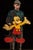 Pair of hand-painted plywood decorative wall figures depicting Mickey Mouse and Donald Duck in their familiar animated...