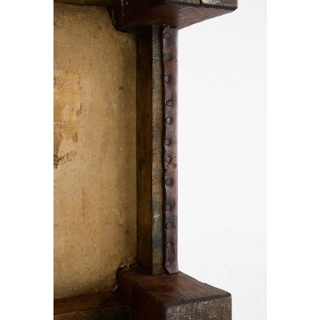 Gustav Stickley Arts & Crafts Leather Footstool, American No. 302, Circa 1910 For Sale - Image 9 of 18