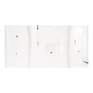 Contemporary Abstract High Gloss Lacquer, Marinage/Paper "White River #23" by Harald Kröner For Sale