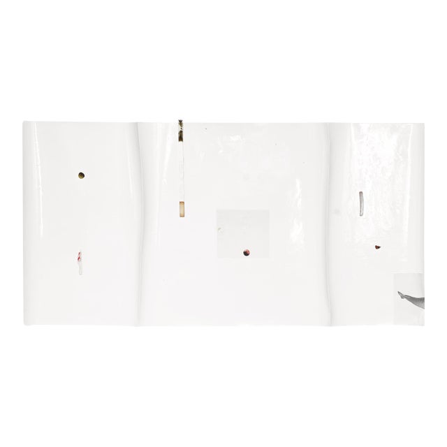 Contemporary Abstract High Gloss Lacquer, Marinage/Paper "White River #23" by Harald Kröner For Sale
