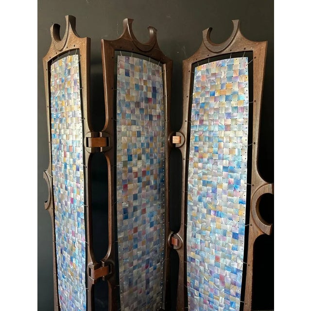 Bud Tullis wenge and woven aluminum screen circa late 1980’s. This all original example is hand sculpted and has...