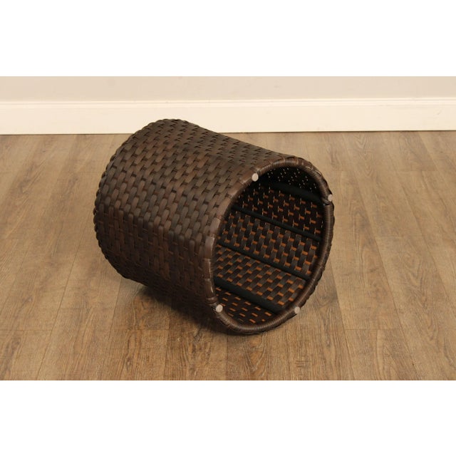 2010s Outdoor Wicker Patio Stools or Tables - A Pair For Sale - Image 12 of 13