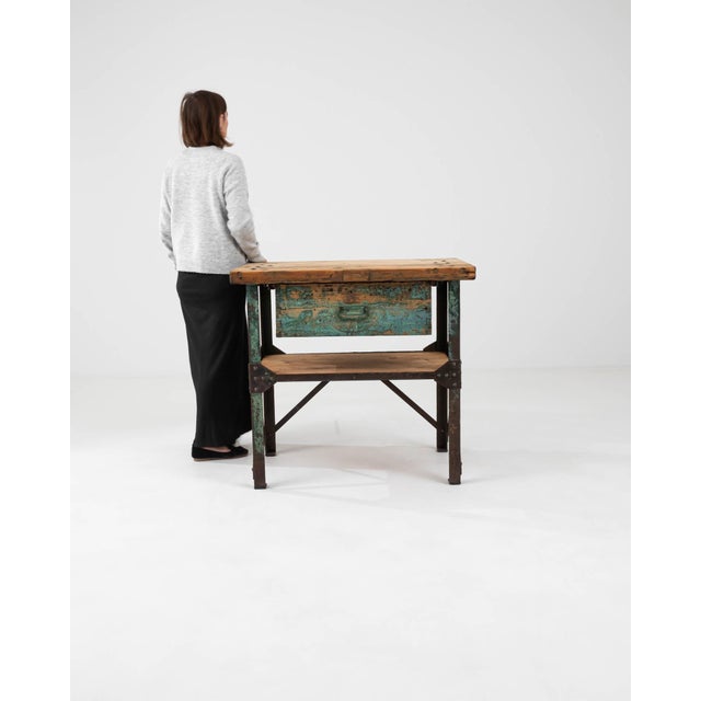 Early 20th Century French Metal & Wooden Work Table For Sale - Image 18 of 18