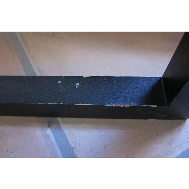 Circa 1960, sophisticated, chic and swank room screen. An original of which reproductions have followed. Black lacquer and...