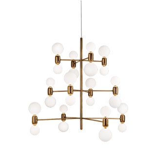 Golden Aballs Chandelier 12 by Parachilna For Sale