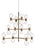 Golden Aballs Chandelier 12 by Parachilna For Sale