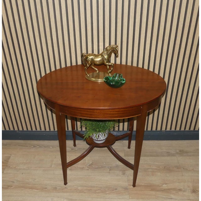 English Edwardian Style Oval Side Table For Sale - Image 10 of 12