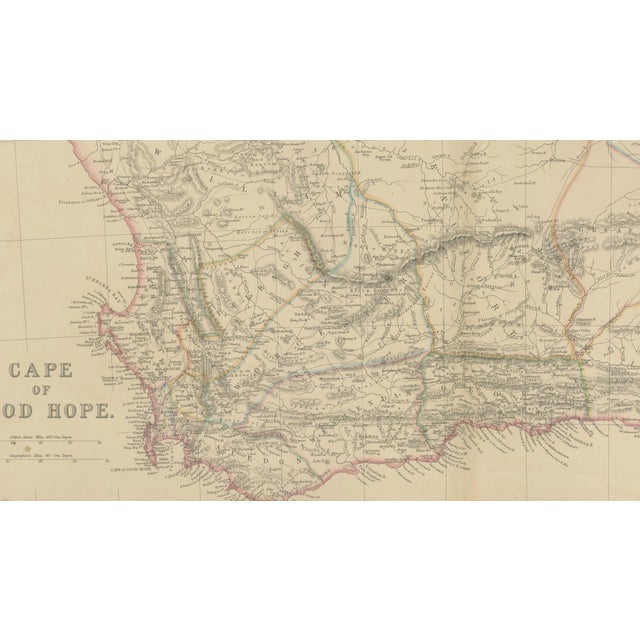 Antique Map of Cape of Good Hope in South Africa, 1860s For Sale - Image 6 of 11