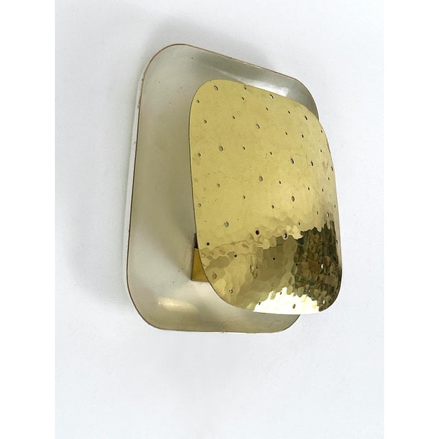 1960s Mid-Century Modern Perforated Brass Sconce, Germany, 1960s For Sale - Image 5 of 18
