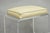 Plastic Vintage Mid Century Modern Clear Lucite Waterfall Vanity Bench Stool on Wheels For Sale - Image 7 of 8