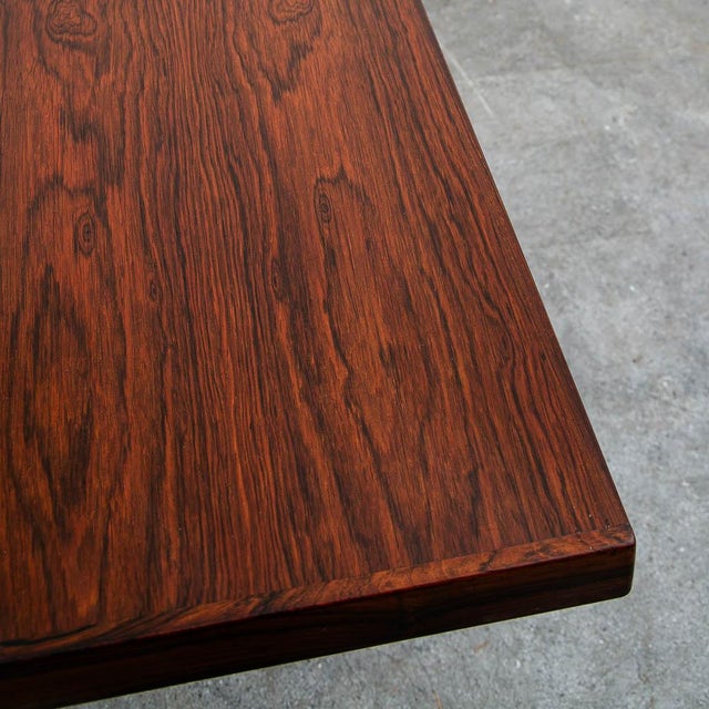 Mid Century Danish Modern Coffee Table Rosewood MCM Vintage Denmark 60 in MCM For Sale In Sacramento - Image 6 of 10