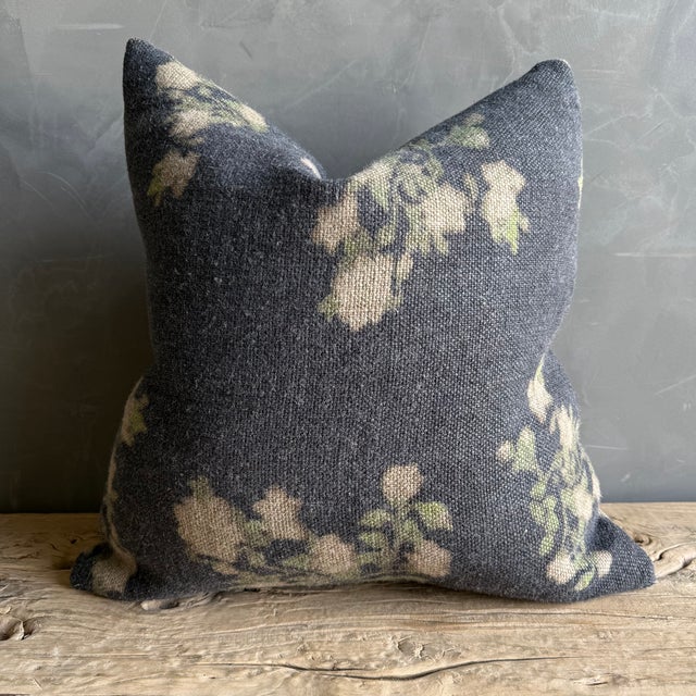 Wabi Sabi French Linen Roses Euro Pillow For Sale In Los Angeles - Image 6 of 6